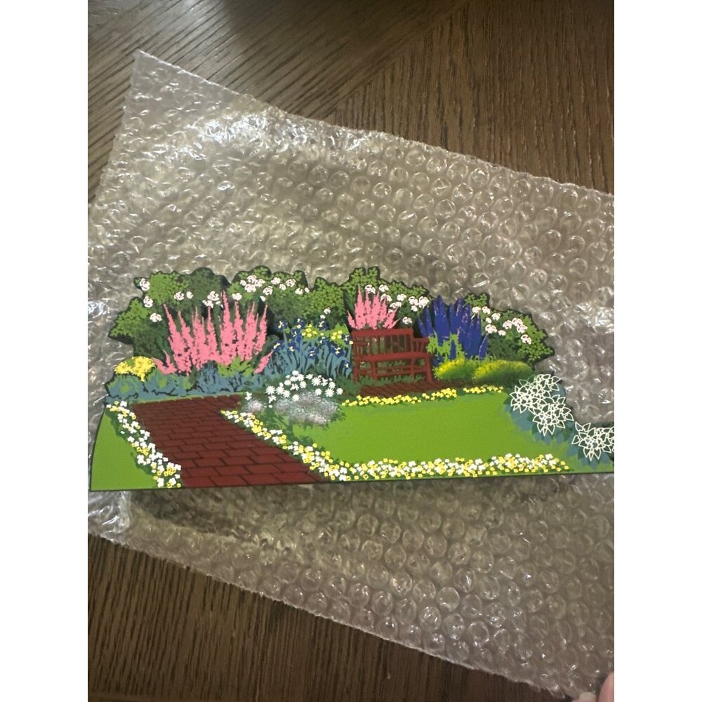 Sheilas Collectible Wooden "Garden Bench" Scene‎ Limited Edition 849/5000